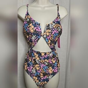 Floral Cutout One Piece